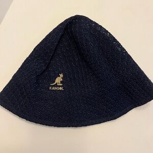 KANGOL basket weave navy blue bucket hat vintage